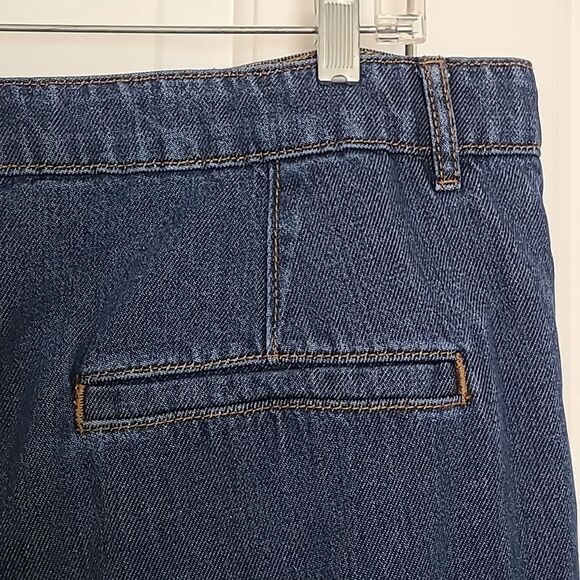 Loft High Rise Palazzo Jeans in Dark Rinse Size 32 - Picture 9 of 14